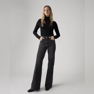 Levi's Ribcage Boot In Washed Black